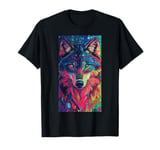 Wolf Animal Pattern Abstract Wolf art Psychedelic T-Shirt