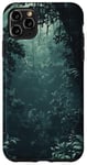 Coque pour iPhone 11 Pro Max Vert camouflage forêt nuit noir nature