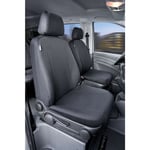 Housse de siège Transporter en tissu pour Mercedes Vito/Viano, 2 sièges simples