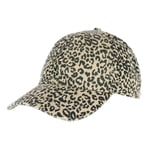 New David & Young Women's Distressed Leopard Print Baseball Hat