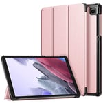 Compatible with Samsung Tablet Tab A7 Lite T220/T225, Slim Case, Tri-Fold Tablet Case with Full Coverage, Rose Gold