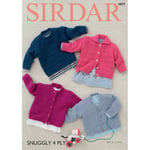 Sirdar 4809 Snuggly 4 Ply Classic Baby Cardigans Leaflet