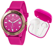 Harry Lime Pink Smart Watch and Wireless Earbuds Set