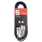 Stagg - Cables jack jack CABLE BRETELLE JCKm-JCKm 6 m