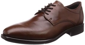 ECCO Men's Citytray Plain Toe Tie Oxford, Cognac, 15/16 UK