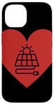 Coque pour iPhone 14 Panneau Solaire En Forme De Coeur Symbole De L'amour