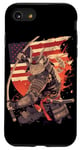 iPhone SE (2020) / 7 / 8 Cat Samurai American Flag Samurai Cat Art Patriotic Cat Case