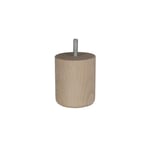 Pied De Meuble Cylindrique Fixe Hêtre Brut Blanc/Beige, 8 Cm