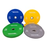 Viktpaket 100kg Bumper Plates i Färg Pro - Recoil