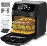 LLIVEKIT 12L Large Air Fryer Oven, 1800W Family Size Digital Air Fryer with 12 &