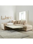 Very Home Kingston Fabric Right Hand Corner Chaise Sofa Bed With Footstool