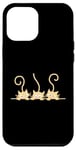 iPhone 14 Pro Max 3 Cheeky Cats Looking Over Wall Silhouette Cats Case