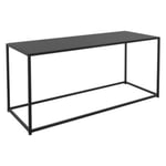 Table console noir mat table d'appoint en métal de couloir/salon 110x40x50,5 cm