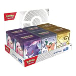 BANDAI Jeu de Cartes Pokémon TCG : Stacking Tins Q1 2024 Assort écarlate et Violet : boîte métallique (Espagnol), Jeu de Cartes Pokémon : entreprenez Votre Voyage en Tant qu'entraîneur, PC50468