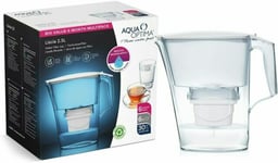 Aqua Optima Liscia 2.4 L Water Jug with 6 Filters - White (PJ0676)