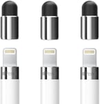 [2 in 1 for Apple Pencil Cap Replacement/as Stylus for All Touch Screen Tablets/Cell Phones (Pack of 3)