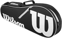 Wilson - Advantage triple bag - Sac raquette de tennis, Noir - Noir/Blanc, 71 x 22.5 x 29 cm