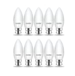 6W LED Candle Light Bulb B22 Warm White 3000K, Pack of 10