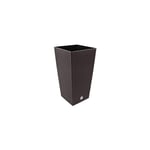 Prosperplast - rato square pot de fleurs carré en plastique avec réservoir anthracite hauteur 45 cm largeur 24 cm profondeur 24 cm