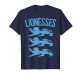 Lionesses, For Women, Men, Boys or Girls. Retro England T-Shirt