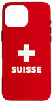 iPhone 16 Pro Max Switzerland Flag Suisse Swiss Schweiz White Red Case