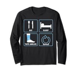 Volleyball Player Eat Sleep Tape Ankles Repeat Volleyball Long Sleeve T-Shirt