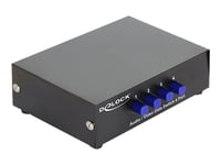 Delock Switch Audio / Video 4 port manual bidirectional - Commutateur vidéo/audio - 4 x vidéo/audio composite - de bureau