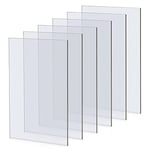 5X7 inch Rectangular Acrylic Sheet 6 Packs, Transparent Acrylic Sheets,Perspex Clear Acrylic Plastic Sheet, Transparent Material Mylar Template Sheets for Picture Frame Glass