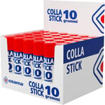 Colle Forte Stick Extra Adhésive, 30 Bâtons, 10 gr - Set Colles sans Solvants pour Papeterie Bureau et Fourniture Scolaire - Résistante et sans Grumeaux sur Papier et Carton, Sûre pour Enfants