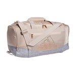 adidas Unisex Defender 4 Small Duffel Bag, Wonder Taupe Beige/Jersey Grey/Rose Gold, One Size, Defender 4 Small Duffel Bag