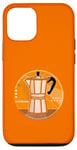 Coque pour iPhone 12/12 Pro Cafetière rétro pour machine à expresso