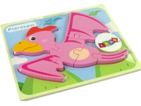 LeanToys Träpussel Dinosaurie Pterodactyl Rosa