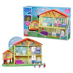 Peppa Pig Peppa’s Adventures Peppa's Playtime to Bedtime House Pre-school Toy, Speech, Light and Sounds, Ages 3 and Up , Red