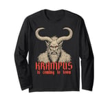 Krampus Is Coming To Town Christmas Monster Men Women Kids Long Sleeve T-Shirt