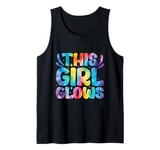 This Girl Glows For Kids Tie Dye Bright Colors 80's And 90's Tank Top