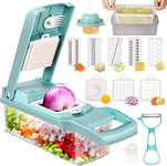 KMASHI 14 in 1 Vegetable Chopper, Multifunctional Mandoline Slicer Dicer Kitchen