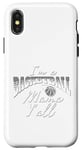 Coque pour iPhone X/XS Southern Moms Cadeau de basket-ball fantaisie pour femme Gris et blanc