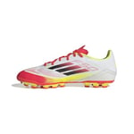 adidas Mixte F50 League Football Boots Artificial Ground Chaussures, Cloud White/Core Black/Solar Yellow, 47 1/3 EU