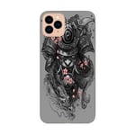 Coque Iphone 12 MINI samourai fleur cerisier dragon