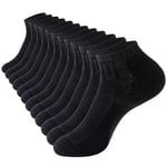 Stoeury Chaussette Homme Femme, Chaussettes Basses Courte Homme, Lot de 6 Paires Chaussette Homme en Coton Respirant et Anti-transpiration, pour Running, Travail, Sport, Marche, Casual, 47-50