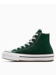 Converse Junior Seasonal Color Chuck Taylor All Star Eva Lift Trainers, Green, Size 3 Older