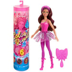 Barbie Assortiment Poupée Barbie Color Reveal et accessoires, série Ballerine, 6 surprises à déballer avec changement de couleur, inspiré du balletcore (les styles peuvent varier), HRK17