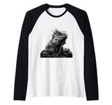 Cuban Rock Iguana Shirt Gothic Reptile Keeper Pet Owner Art Raglan Baseball Tee