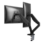 ProperAV Desk Monitor Mount Dual Articulated Swing Arm 17'' 19" 21" 22" 23" 24" 27" 32'' VESA Max 100x100 Height Max 415mm