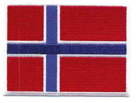 Norsk flagg brodert 40x29mm 100% brodert (3K14)