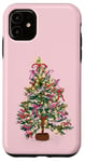 iPhone 11 Cute Pink Christmas Tree Coquette Aesthetic Case