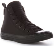 Converse A05707C All Star Hi Juinor Mens Trainer Black Mono UK 6 - 12