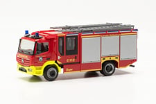 herpa Mercedes-Benz maquette camion Atego '13 Ziegler Z-Cab LF Pompiers volontaires de Weißenbrunn, échelle 1/87, model allemand, pièce de collection, figurine plastique miniature, 097314, multicolore