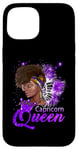 Coque pour iPhone 15 Violet Capricorne Queen Femme afro-américaine Dec Jan