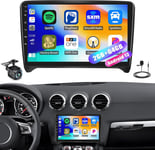 2G+64G Android 13 Autoradio Pour Audi Tt 8J Mk2 2004-2018 Avec Wireless Carplay Android Auto, 9 Pouces Auto Radio Touch Display Avec Bluetooth Gps Wifi Fm/Rds Hi-Fi Swc+Ahd Caméra De Recul